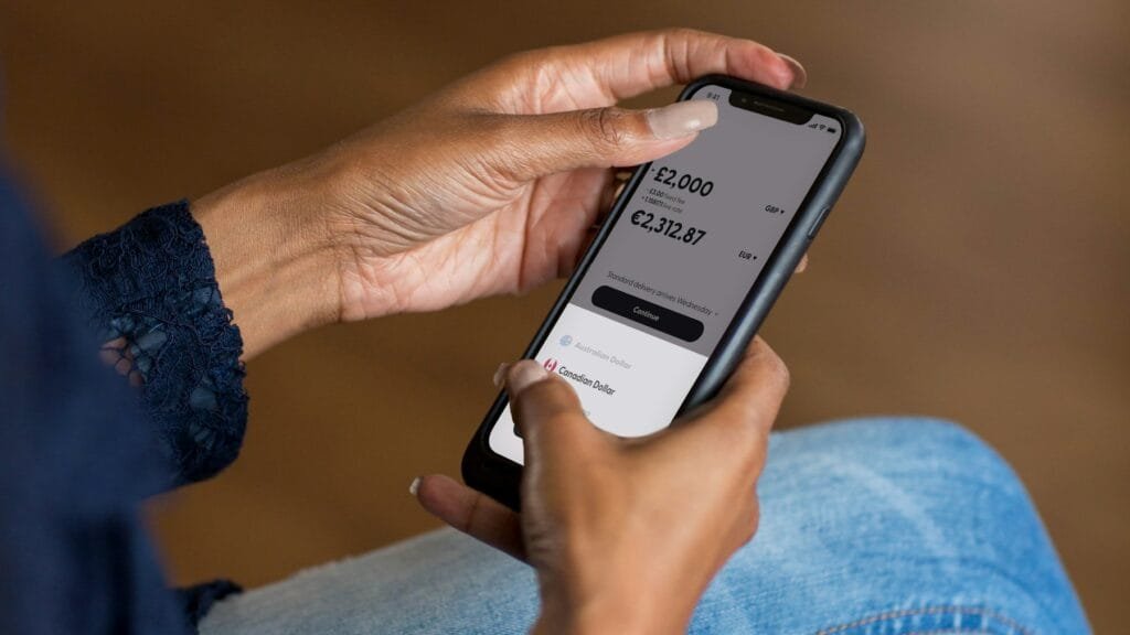 Hands holding a smartphone
